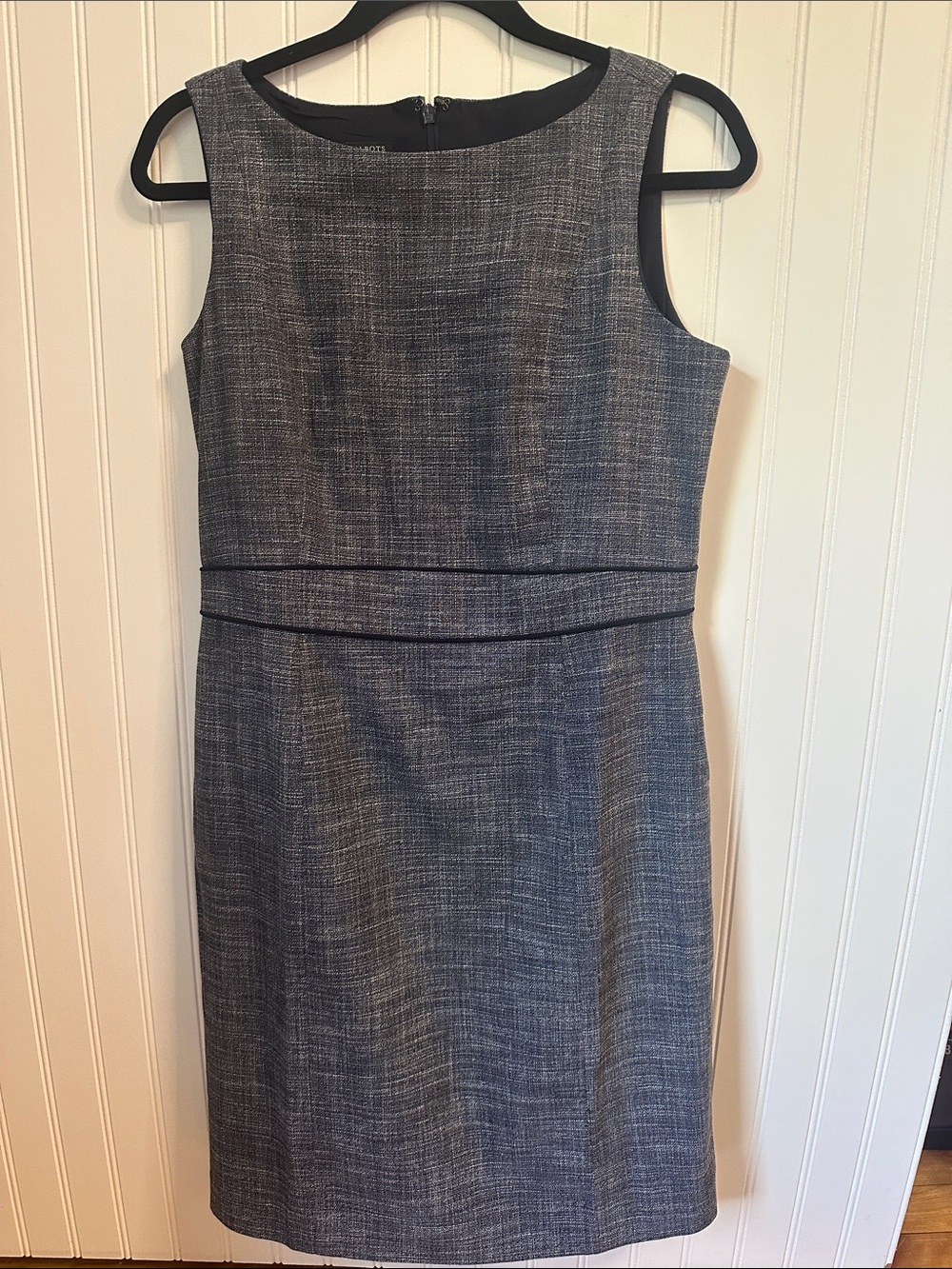 Talbots Gray Textured Sheath Dress